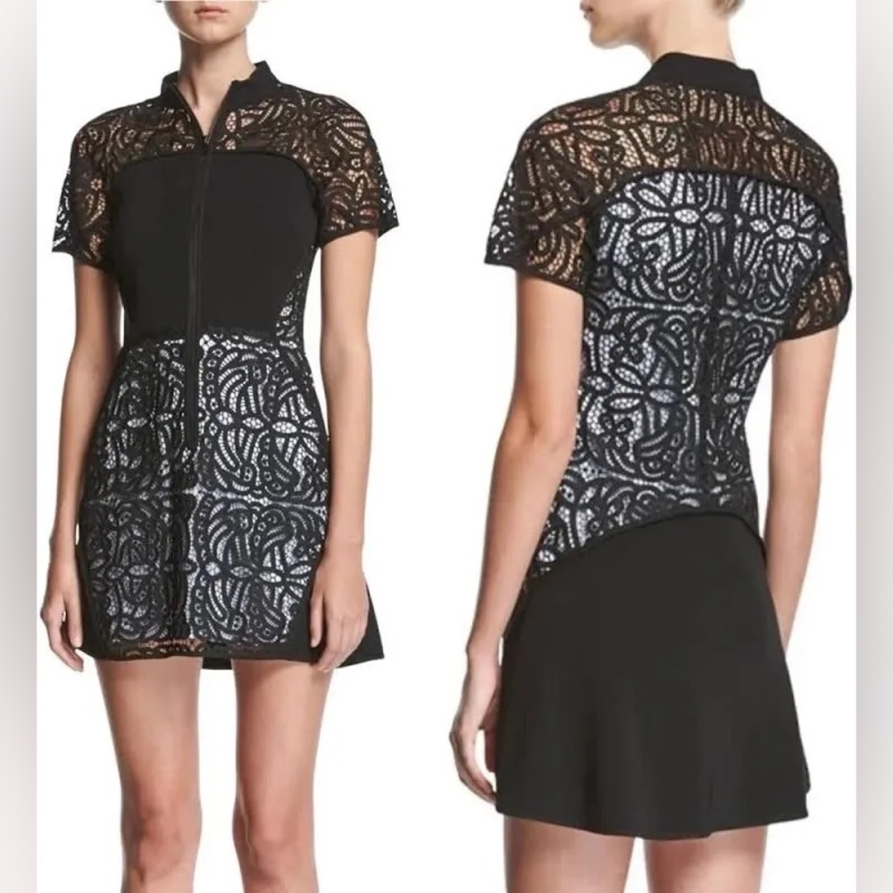 A.L.C. “Jude” Black & White Mini Lace Dress Sz 2 Sophisticated Flirty & Feminine